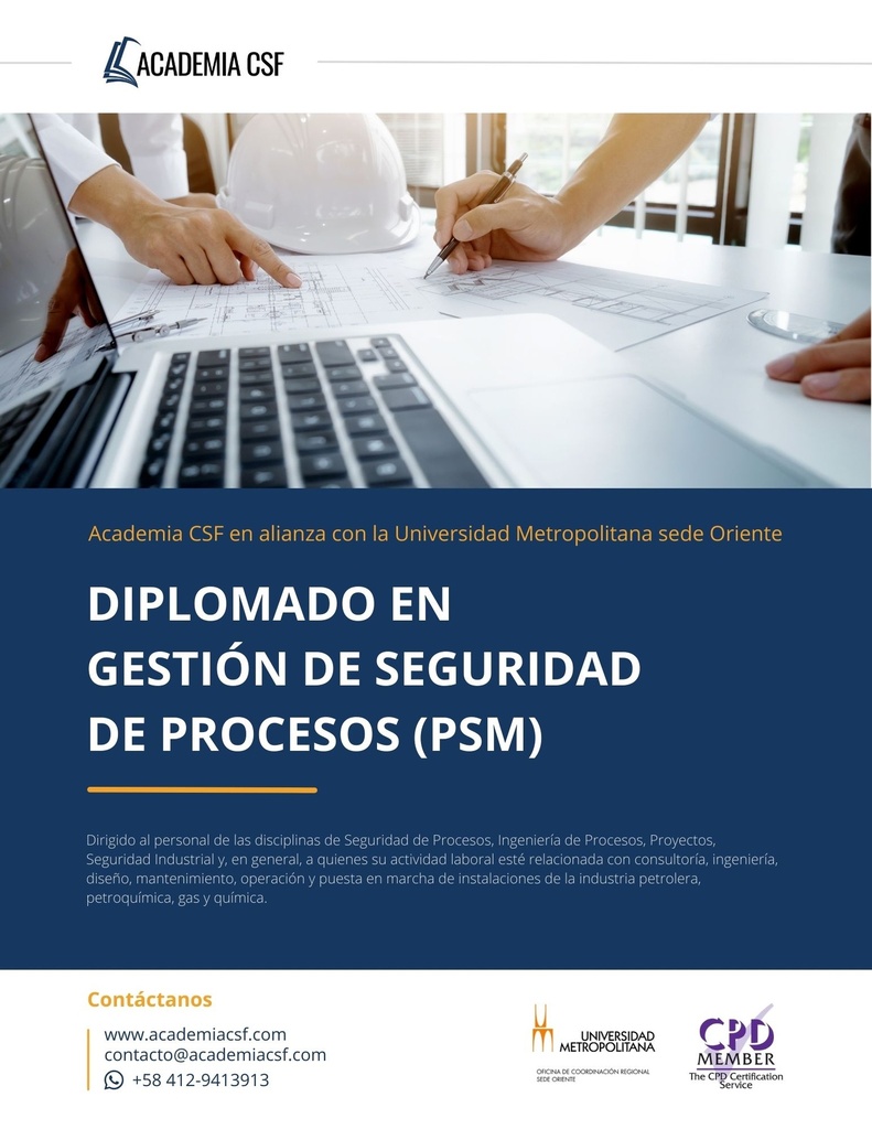 Diplomado en Gestión de Seguridad de Procesos