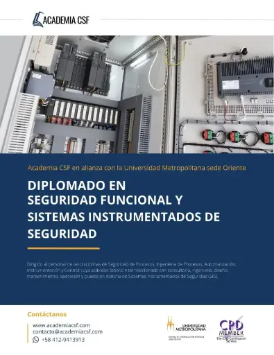 2025-DSF-I Diplomado en Seguridad Funcional y Sistemas Instrumentados de Seguridad 